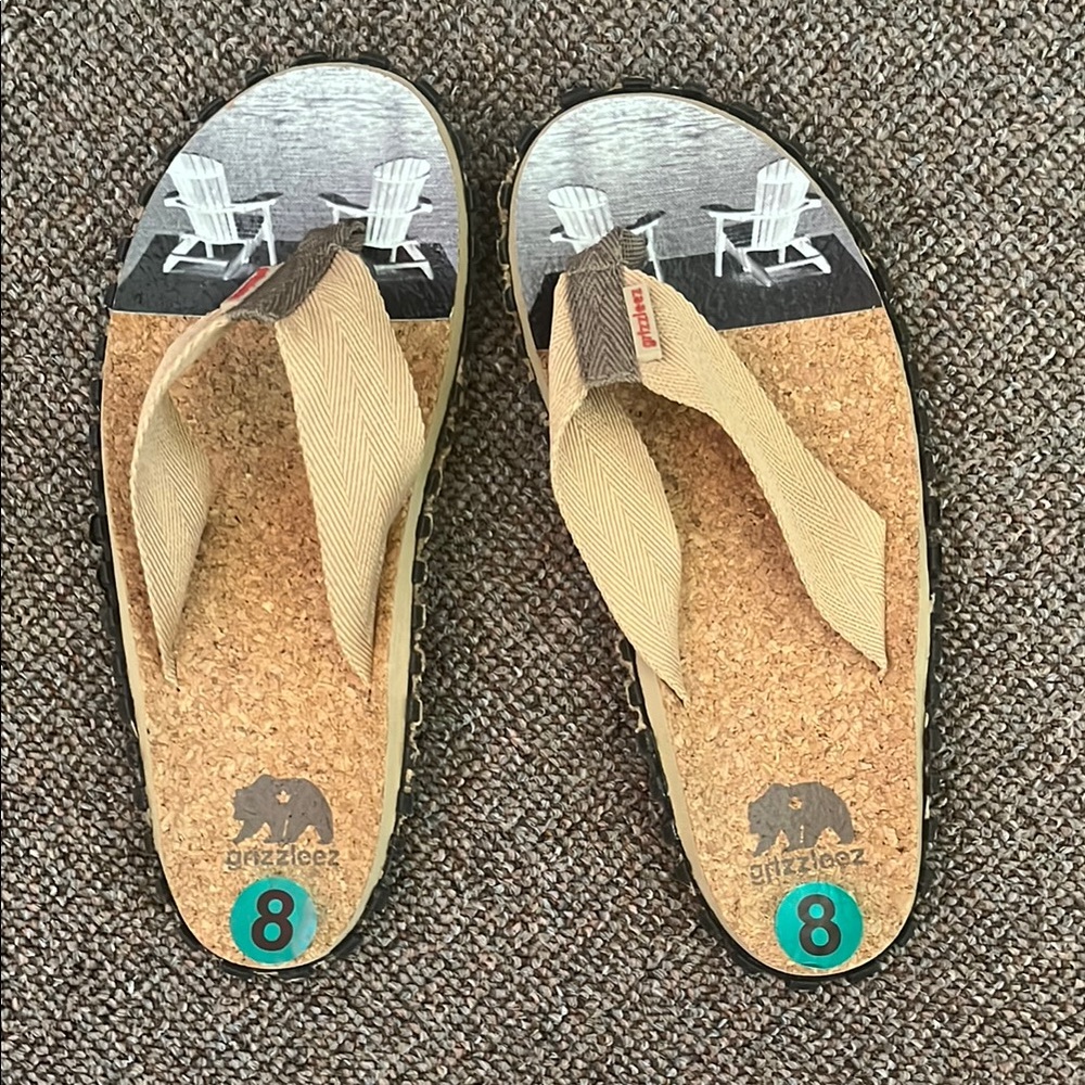 Gray and Tan NWOT’s Flip Flops for Casual Comfort